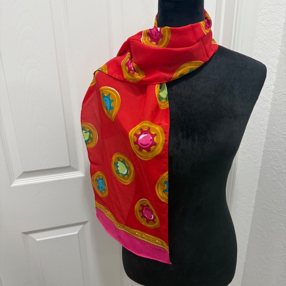 Runway Chiffon Vintage Scarf – 10” x 51” - Picture 3 of 6